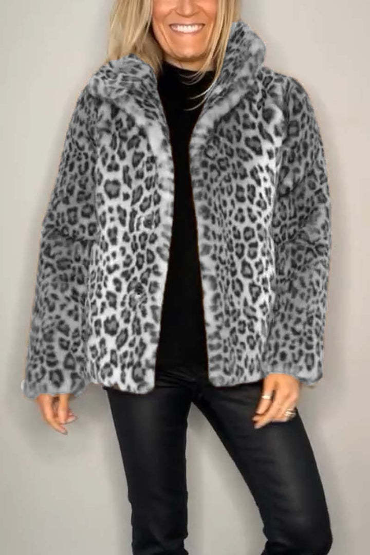 Lizzie | Leopard Print Long Coat